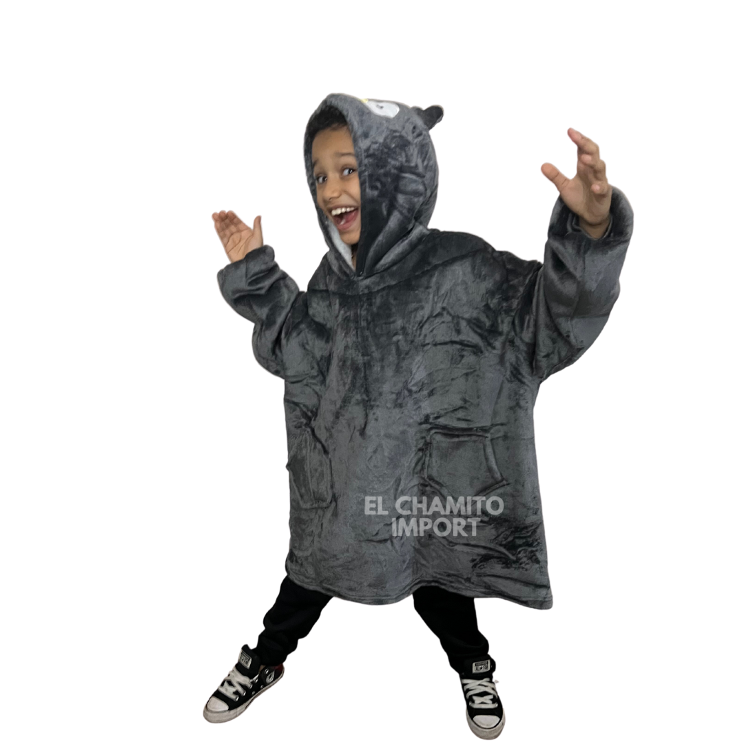 Polerón Sherpa Con Capucha Para Niños Invierno