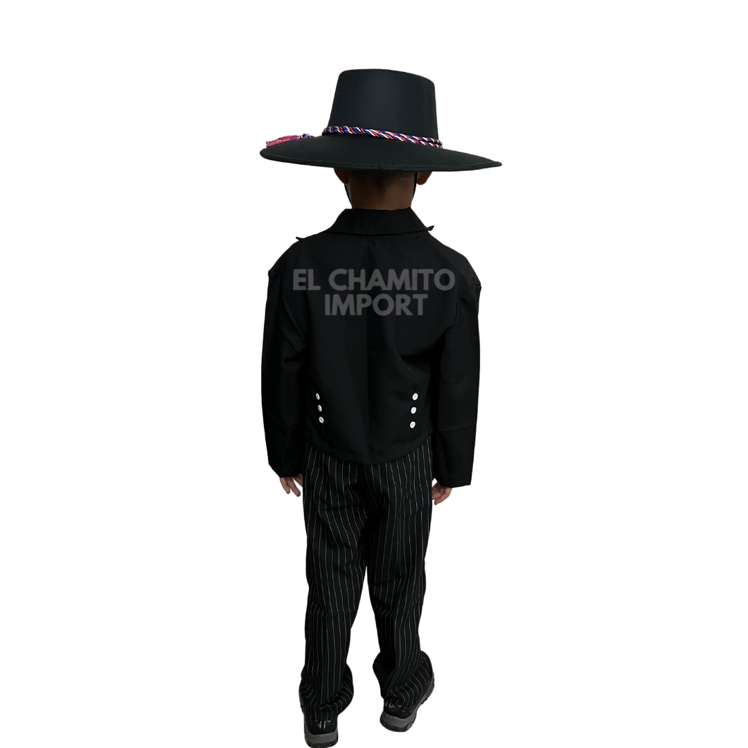 Traje Vestimenta Típica Huaso Elegante Niño