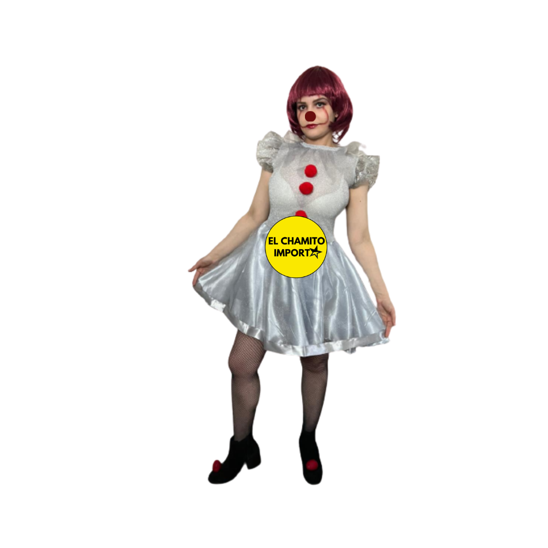 Disfraz Payasa It Pennywise Mujer Halloween