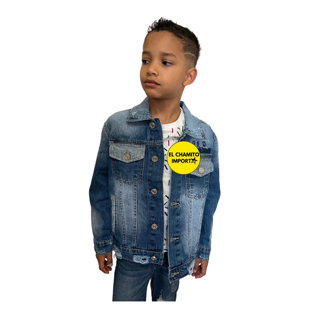 Chaqueta De Jeans Mezclilla Para Niños