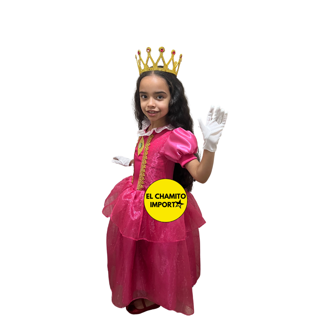 Disfraz Princesa Peach Para Niña, Vestido Peach