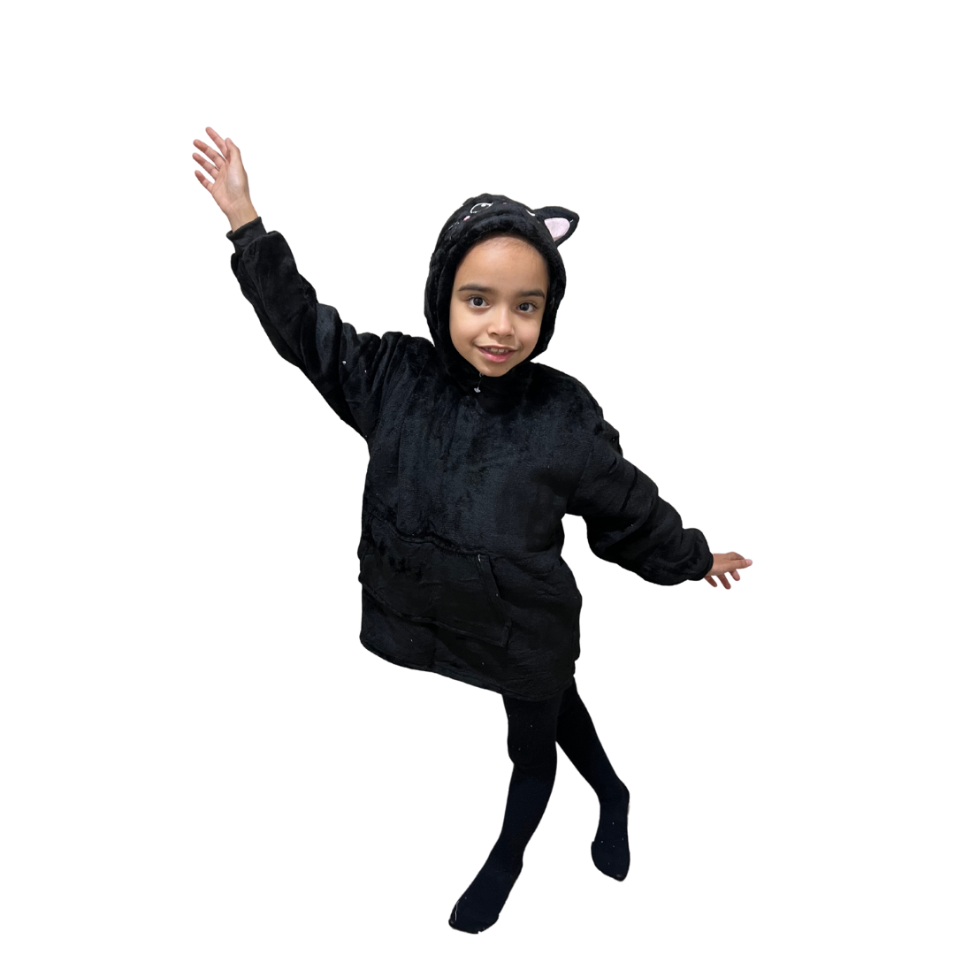 Manta Poleron Capucha Frazada Animales Niños