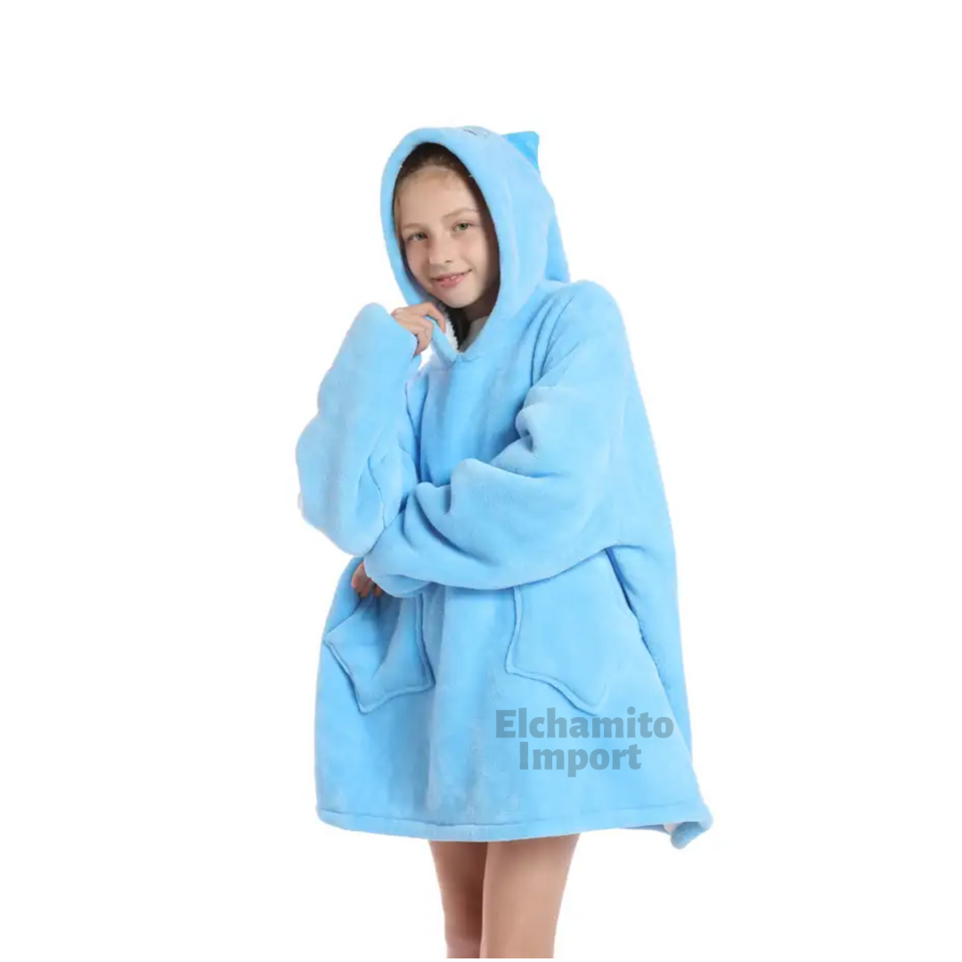 Polerón Sherpa Con Capucha Para Niños Invierno