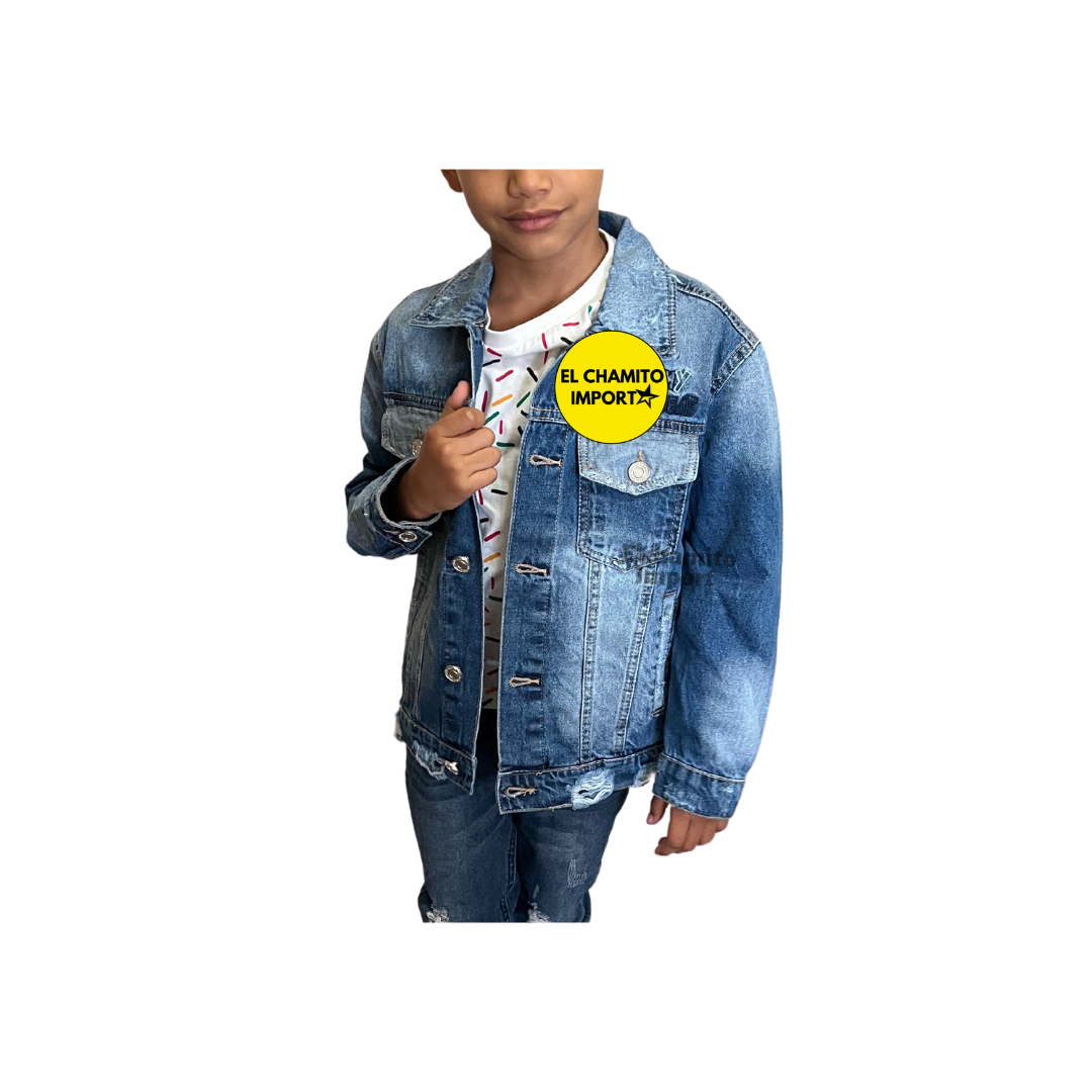 Chaqueta De Jeans Mezclilla Para Niños