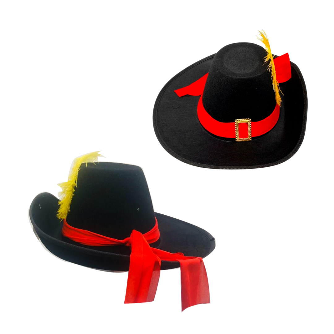 Disfraz Mosquetero O Gato Con Botas Niño Capa + Gorro