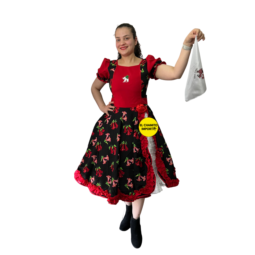 Traje Huasa China Fiestas Patrias Para Mujer