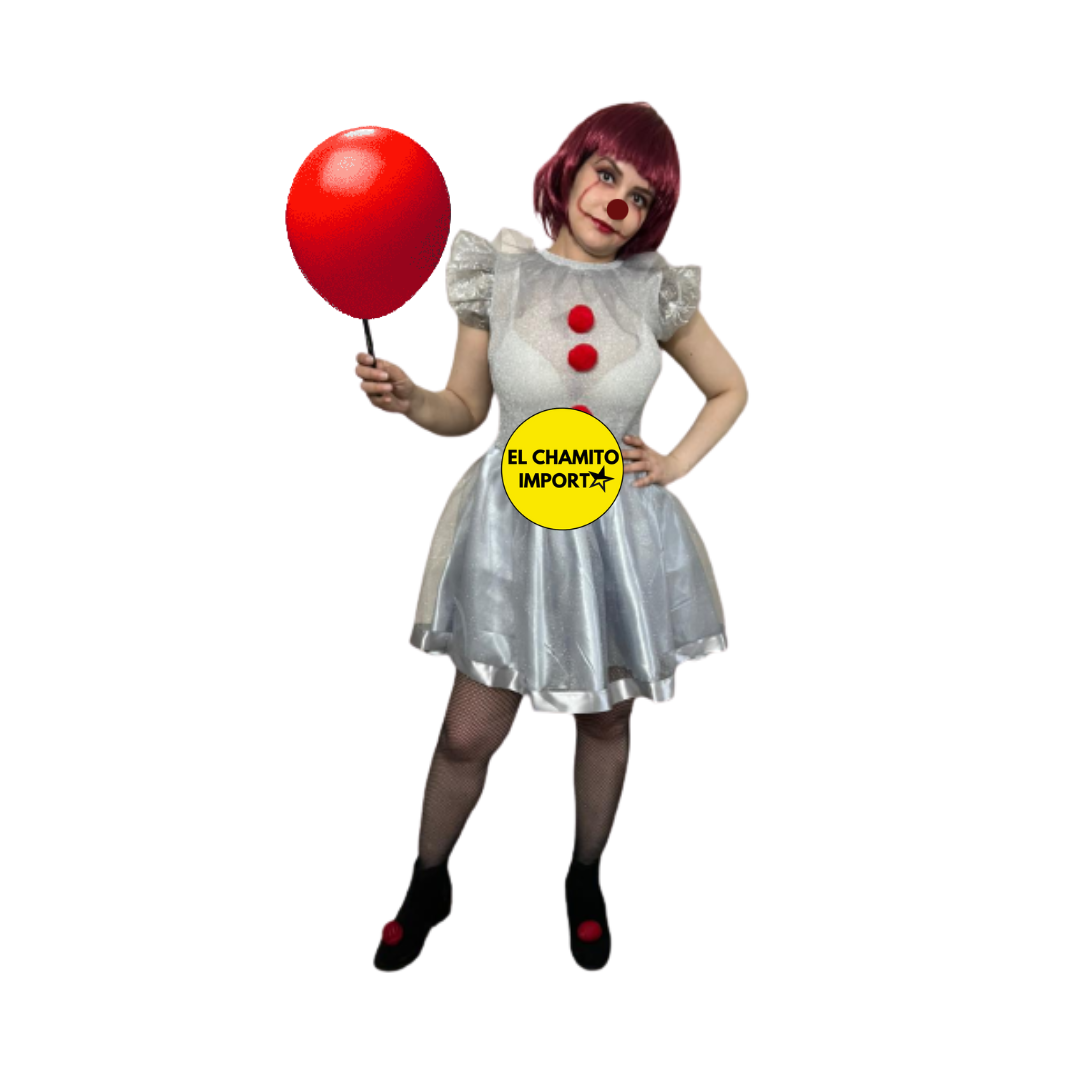 Disfraz Payasa It Pennywise Mujer Halloween