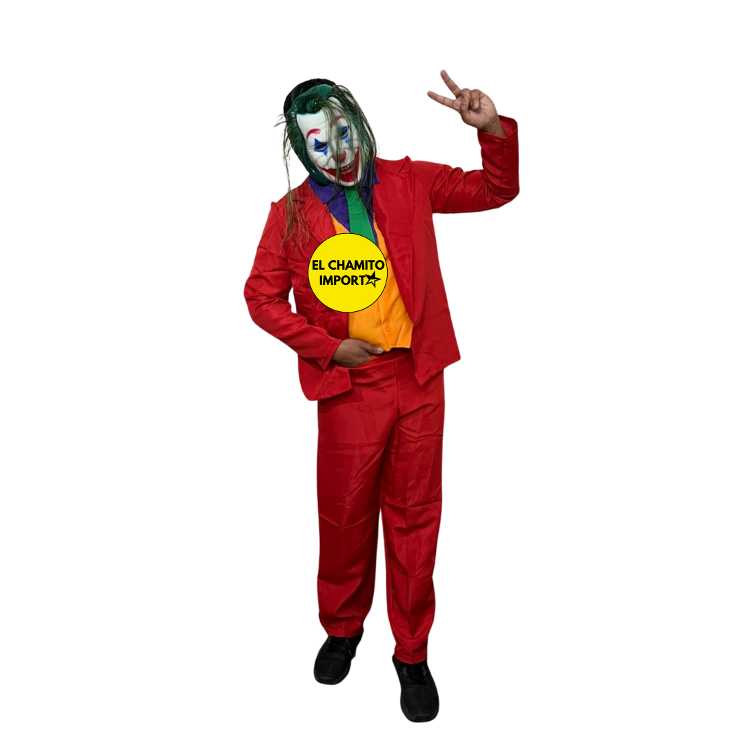 Disfraz Payaso Joker Guason Halloween Adulto