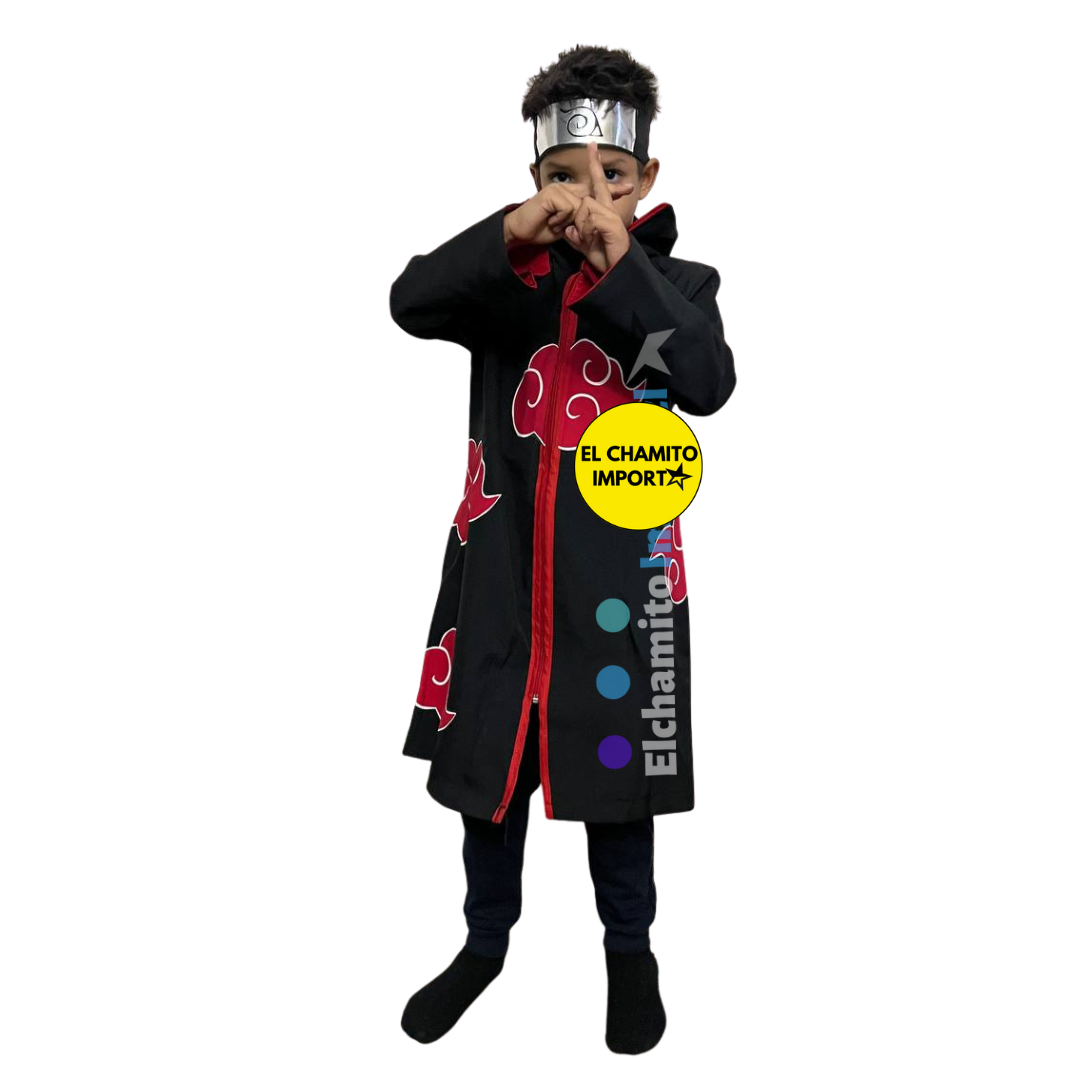 Capa Akatsuki Naruto + Bandana + Espada