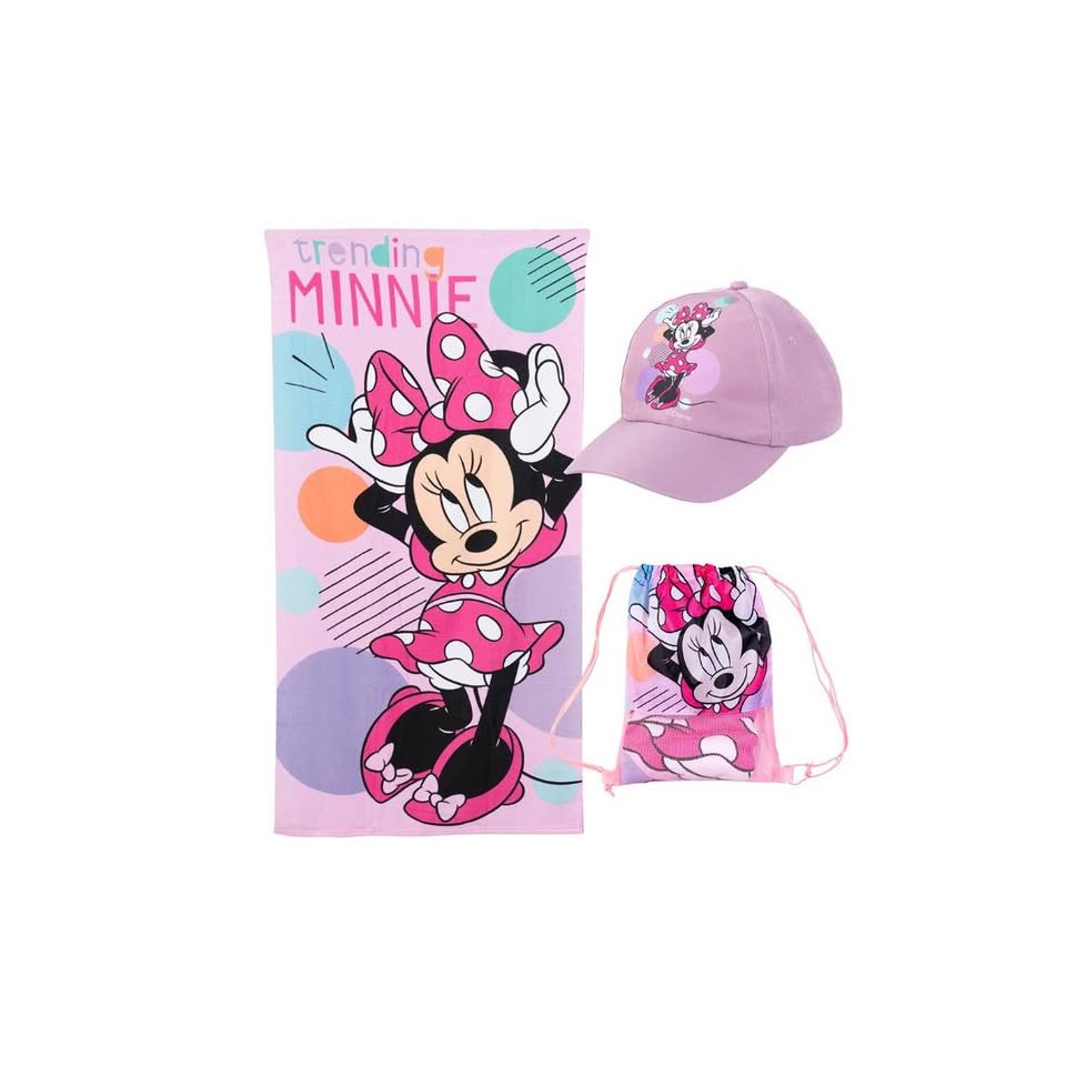 Toalla Playa + Bolso Morral + Jockey Diseños Disney Marvel