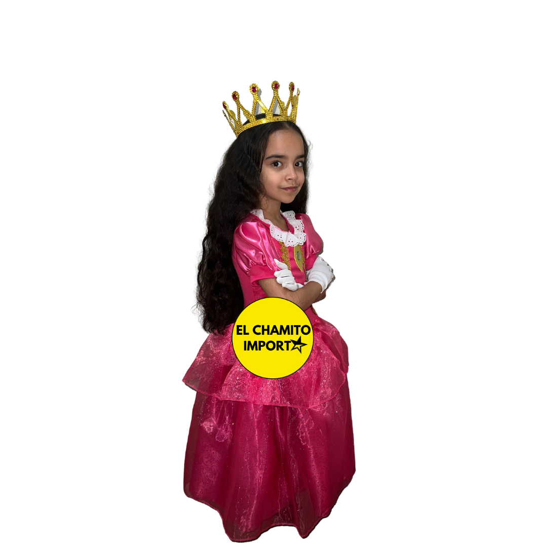 Disfraz Princesa Peach Para Niña, Vestido Peach