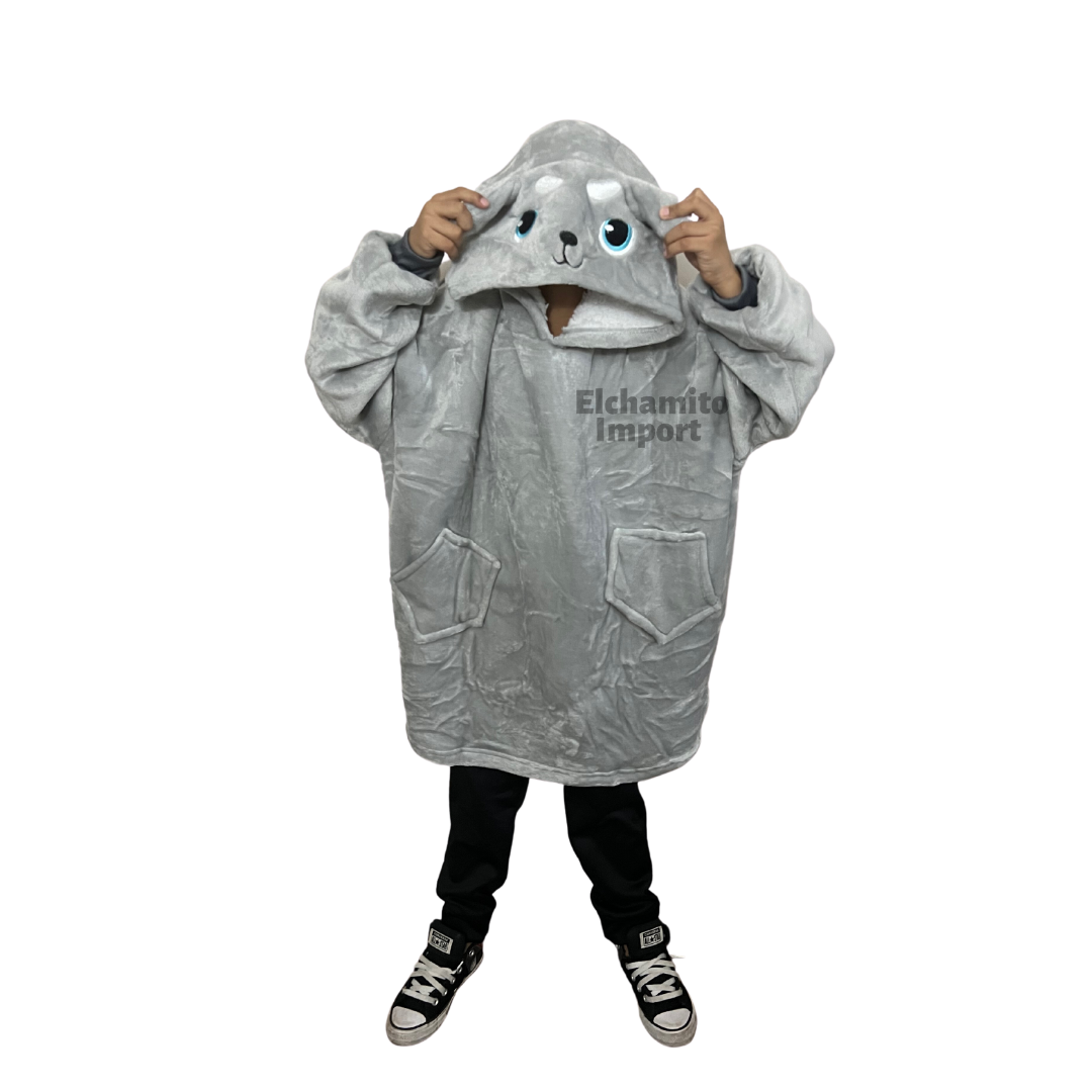 Polerón Sherpa Con Capucha Para Niños Invierno