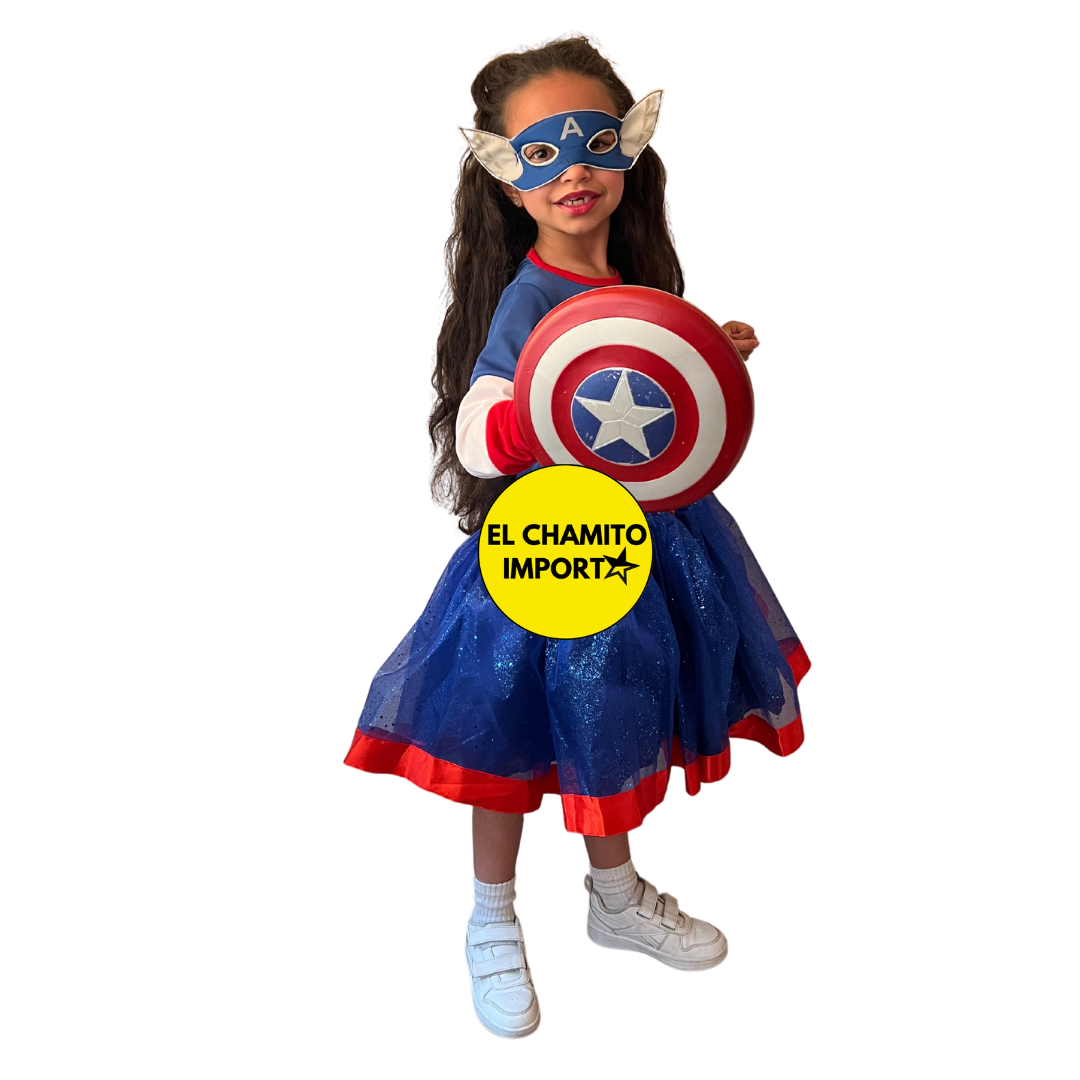 Disfraz Niña Capitan America Girl