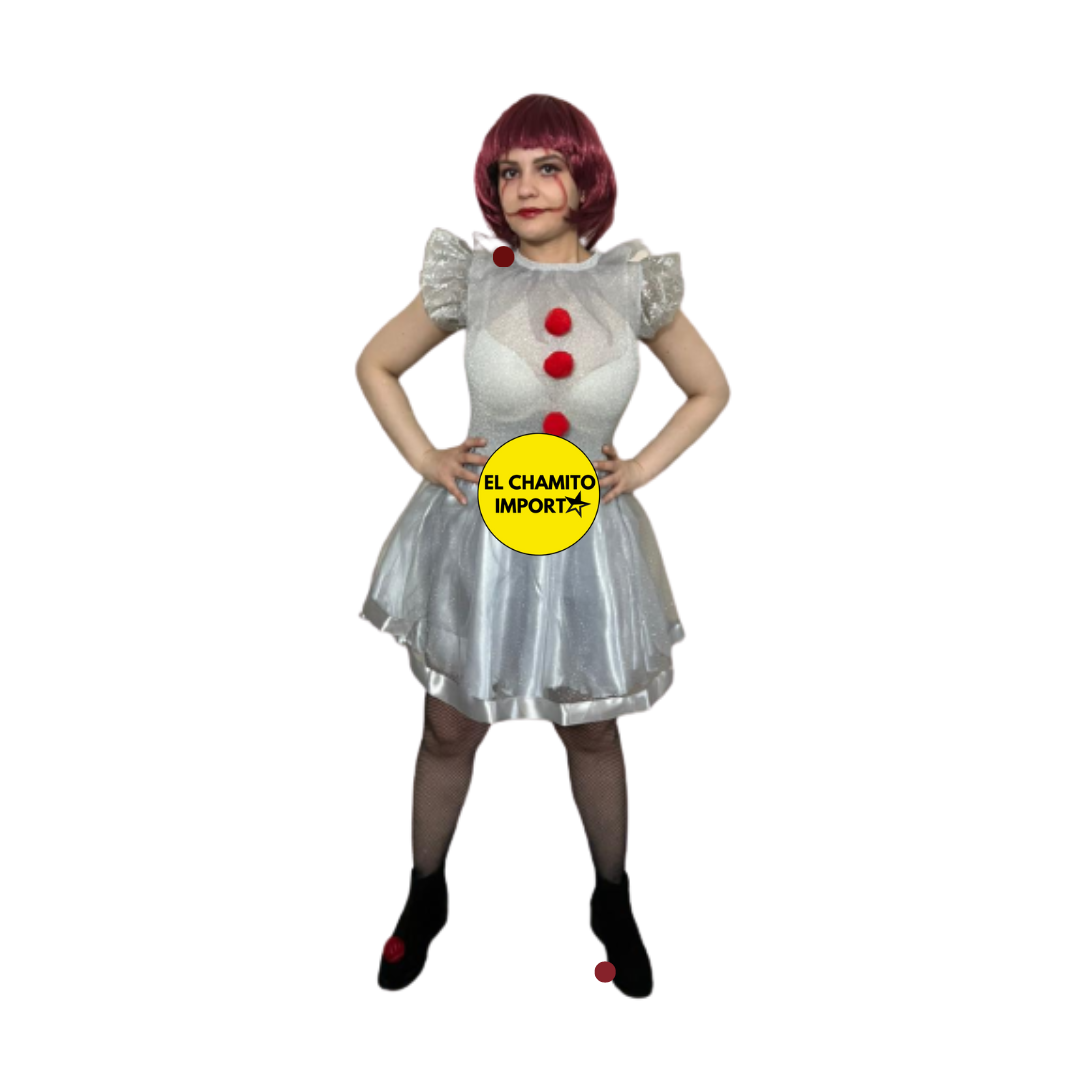 Disfraz Payasa It Pennywise Mujer Halloween