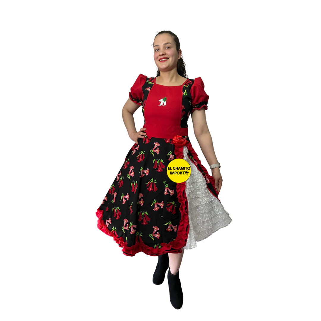 Traje Huasa China Fiestas Patrias Para Mujer