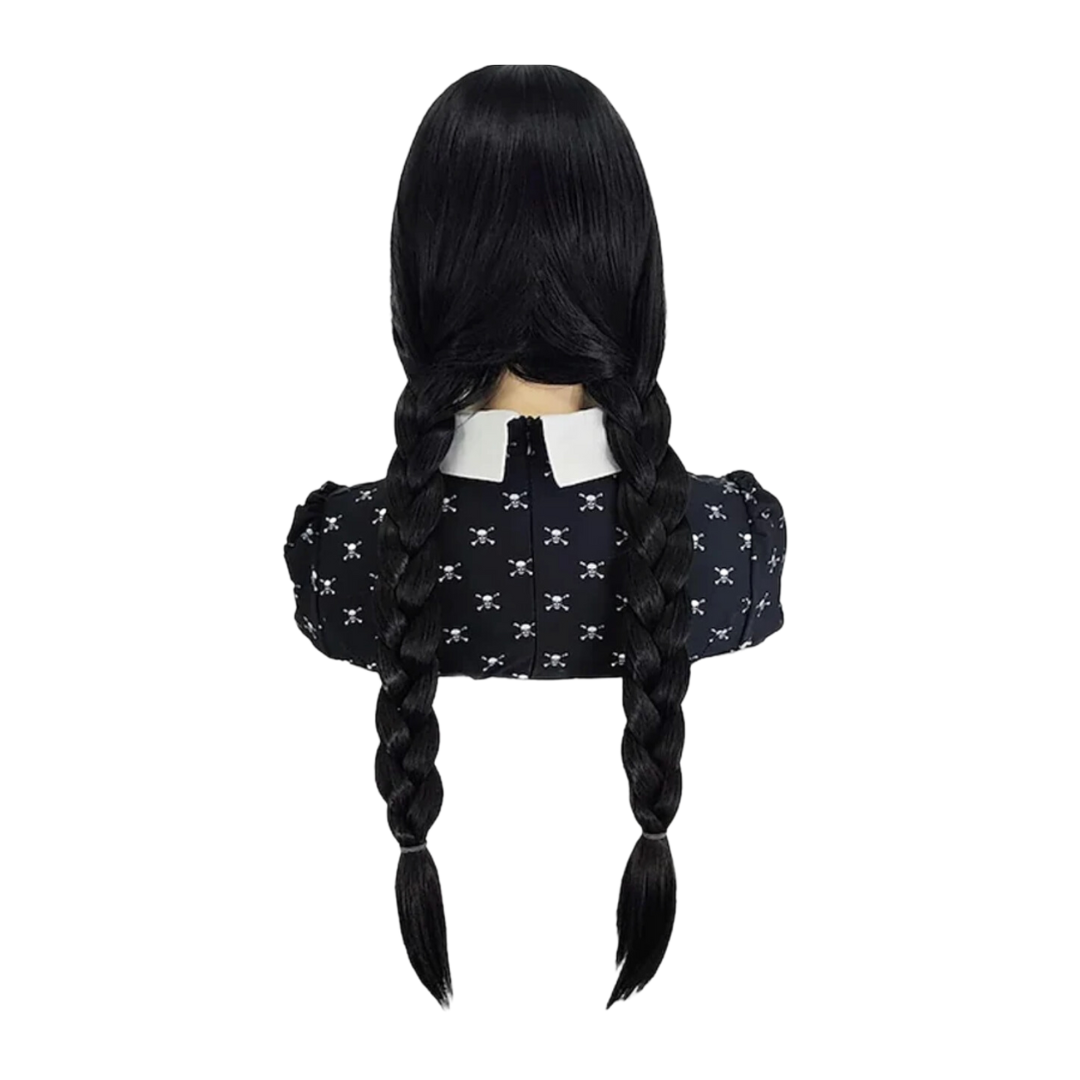 Peluca Para Disfraz / Halloween / Merlina / Trenzas