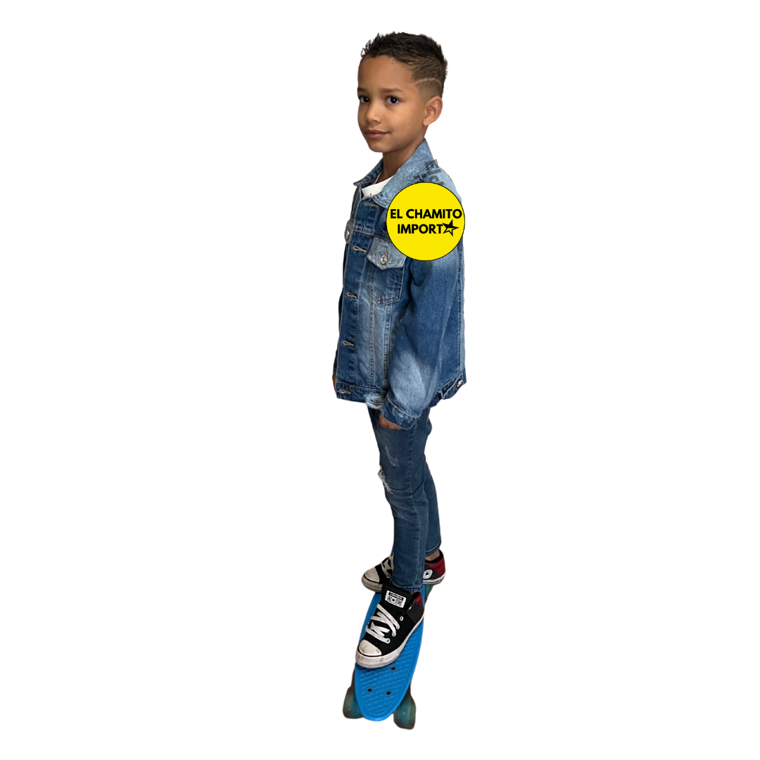 Chaqueta De Jeans Mezclilla Para Niños