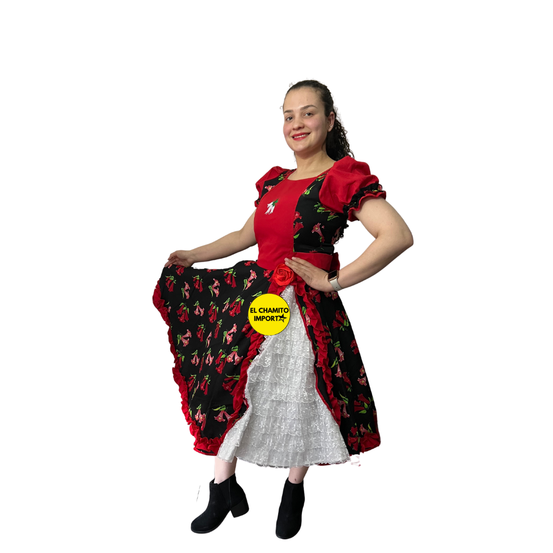 Traje Huasa China Fiestas Patrias Para Mujer