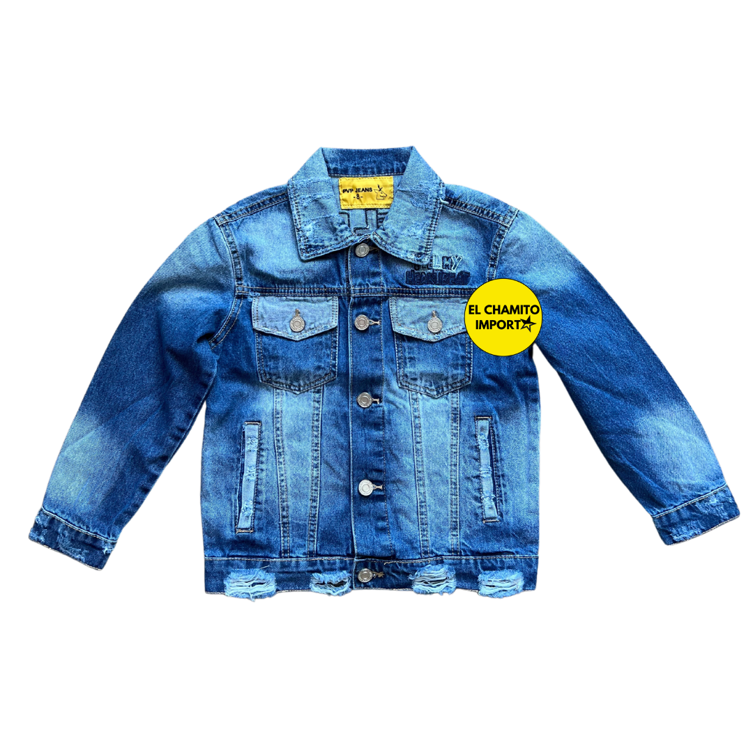 Chaqueta De Jeans Mezclilla Para Niños