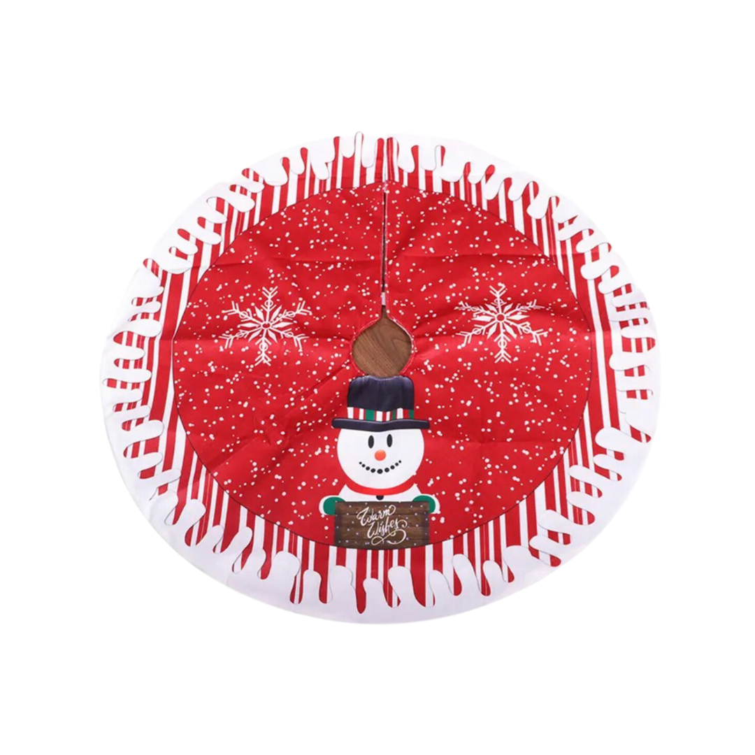 Faldon Pie De Arbol Santa/reno/mono De Nieve
