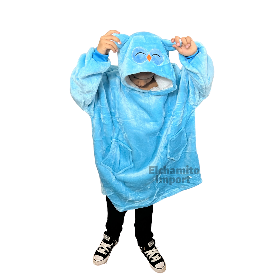 Polerón Sherpa Con Capucha Para Niños Invierno