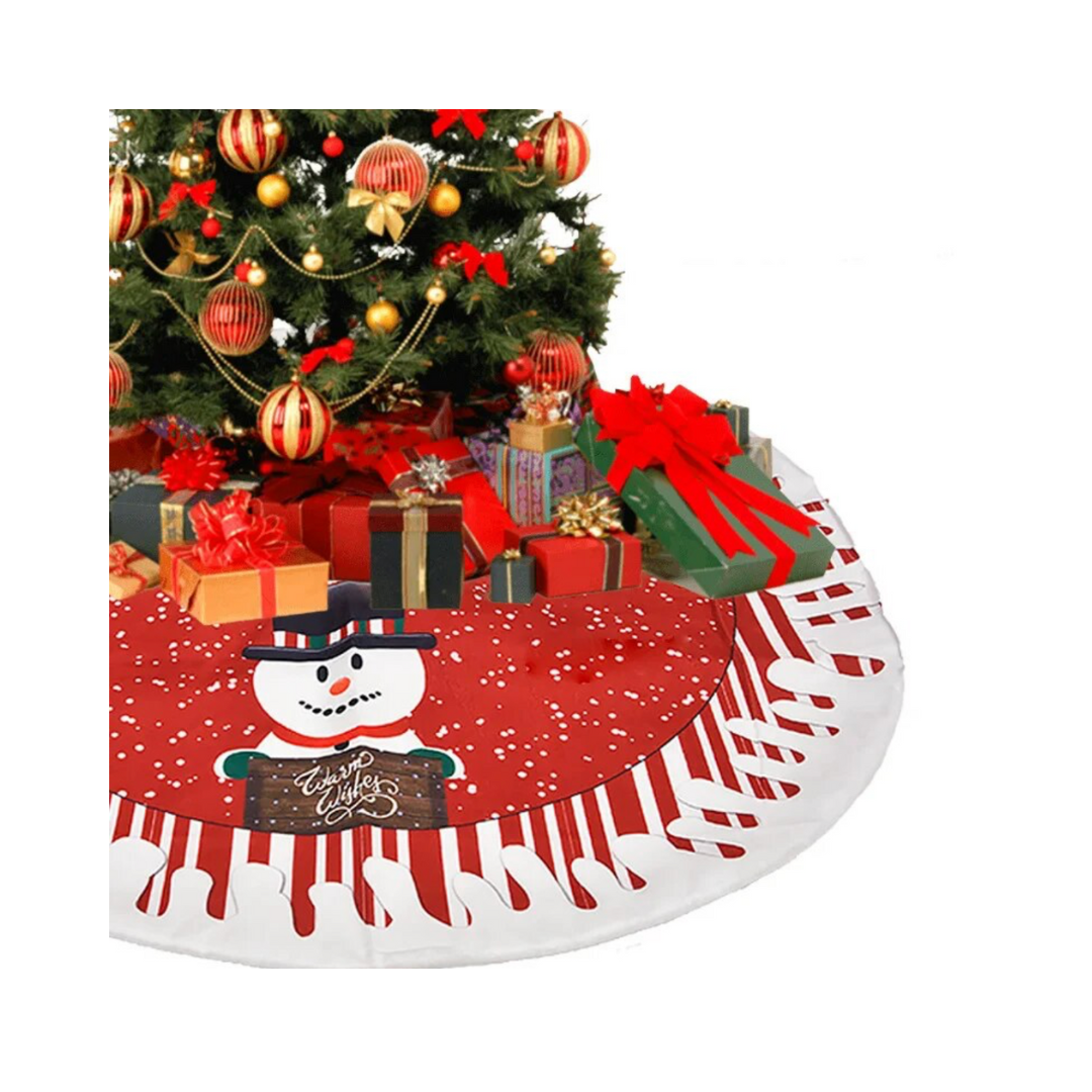 Faldon Pie De Arbol Santa/reno/mono De Nieve