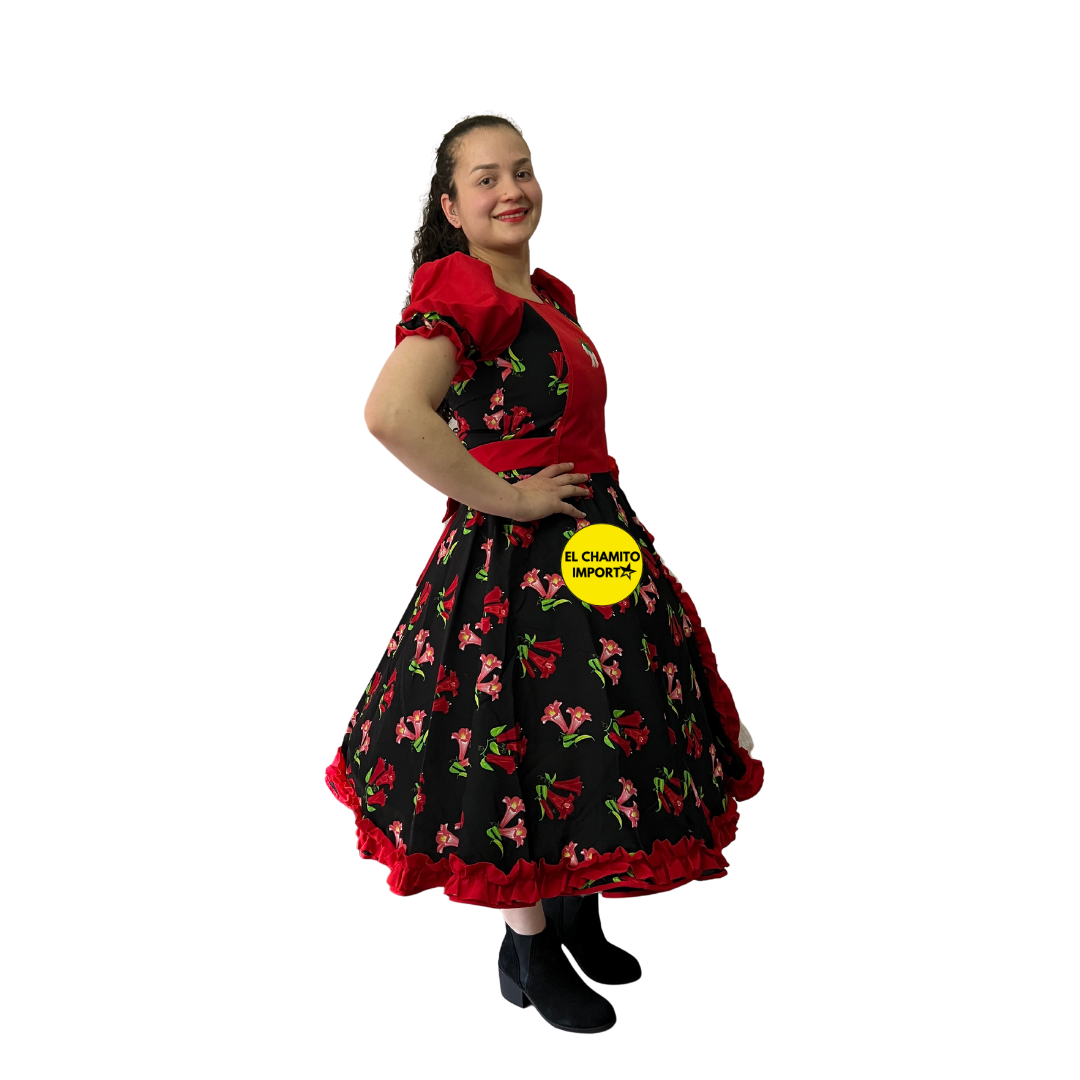 Traje Huasa China Fiestas Patrias Para Mujer