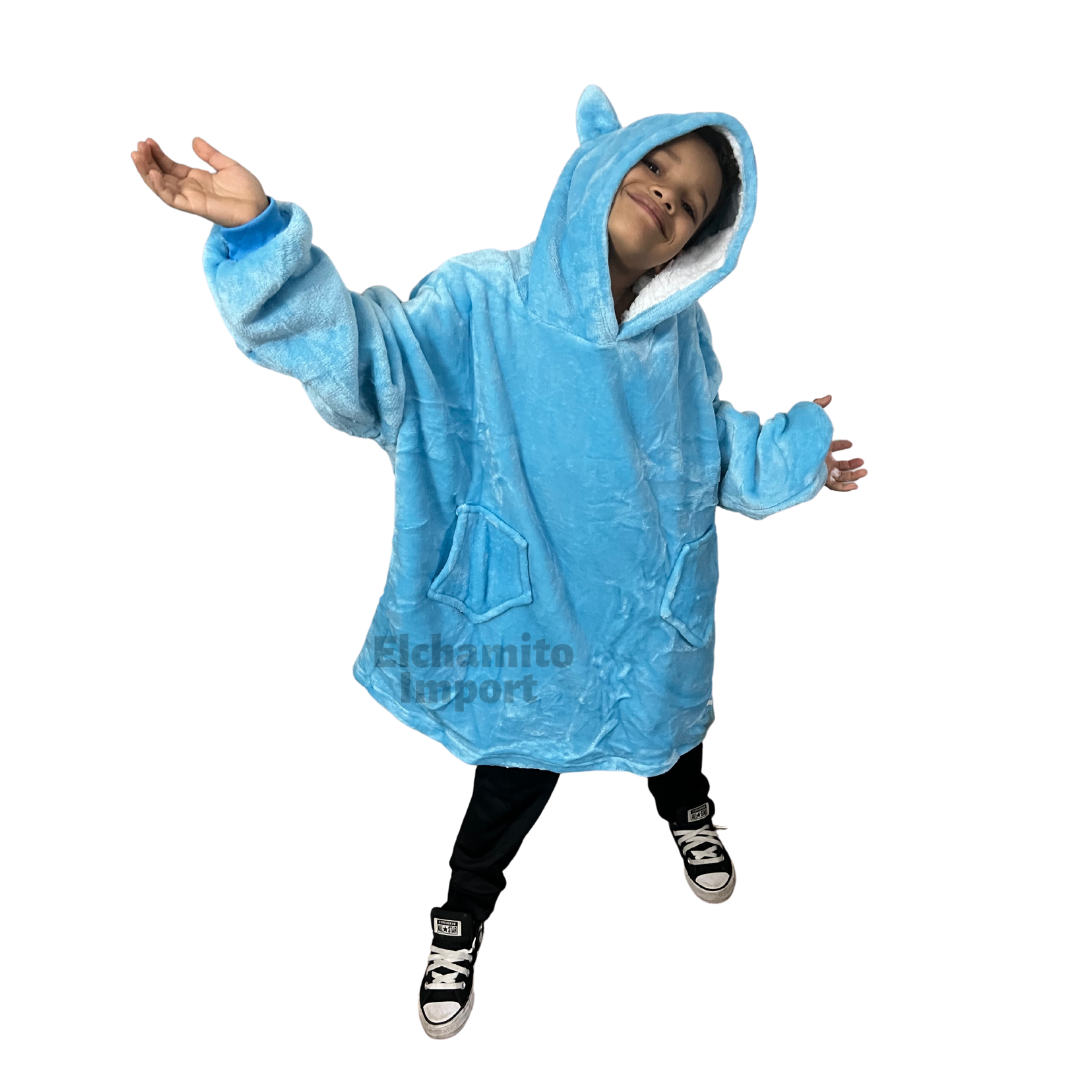 Polerón Sherpa Con Capucha Para Niños Invierno
