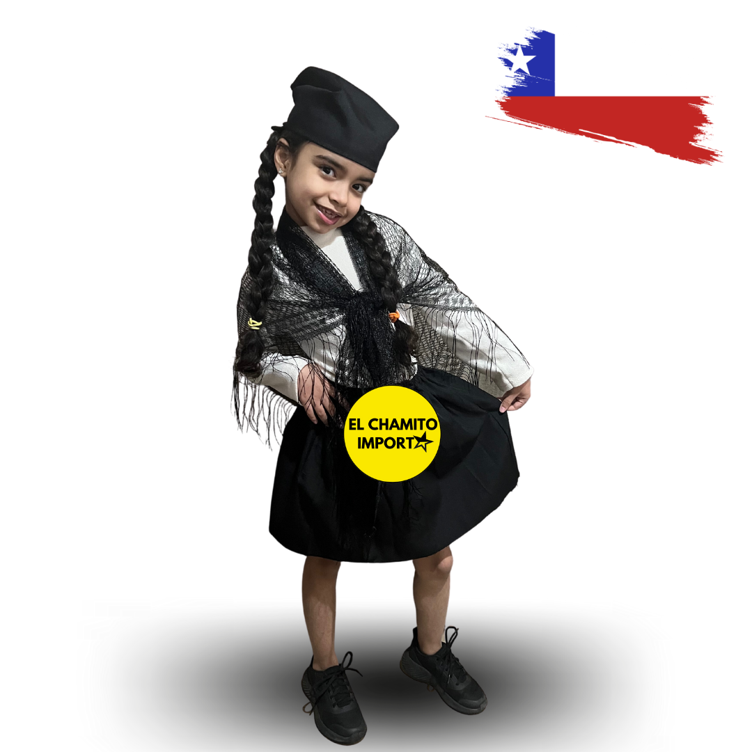 Traje Tipico Chilote Niñas/ Fiestas Patrias Chile