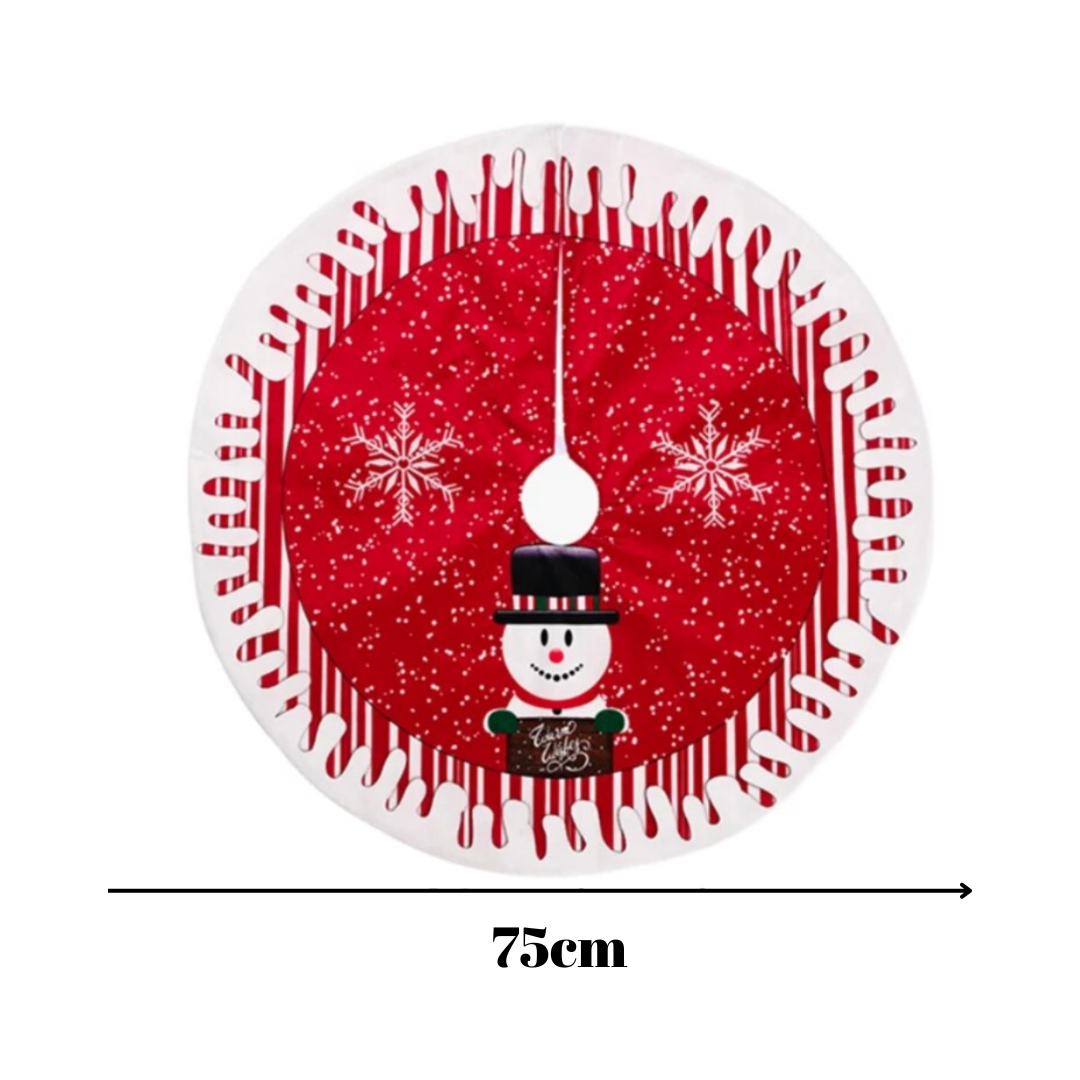 Faldon Pie De Arbol Santa/reno/mono De Nieve