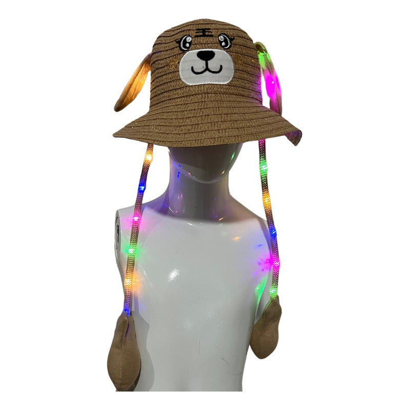 Sombrero Levanta Orejas Verano Con Luz Niñas