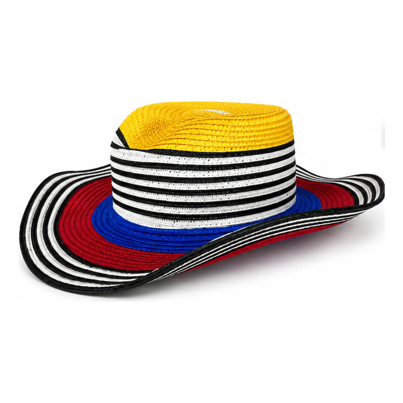 Sombrero Colombiano Vueltiao Tricolor Tricolor Mediano 55-59cm Rayas
