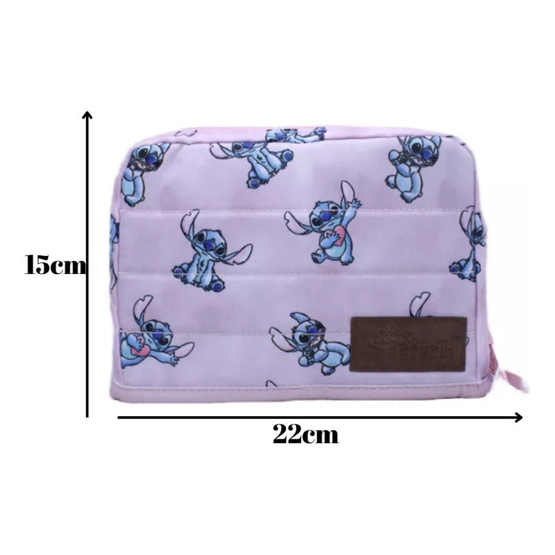Estuche Cartuchera Escolar Slim Stitch Rosa Stitch