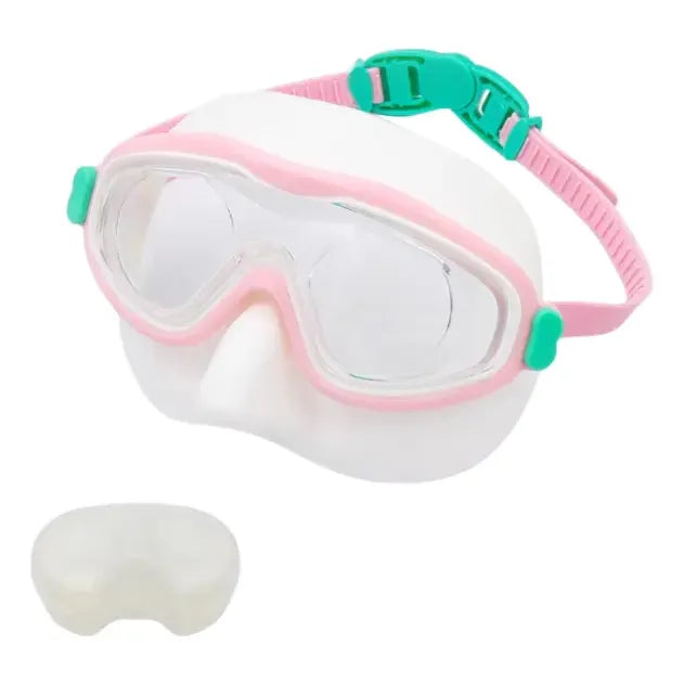 Máscara De Buceo Antiniebla Para Niños Color Blanco-rosa