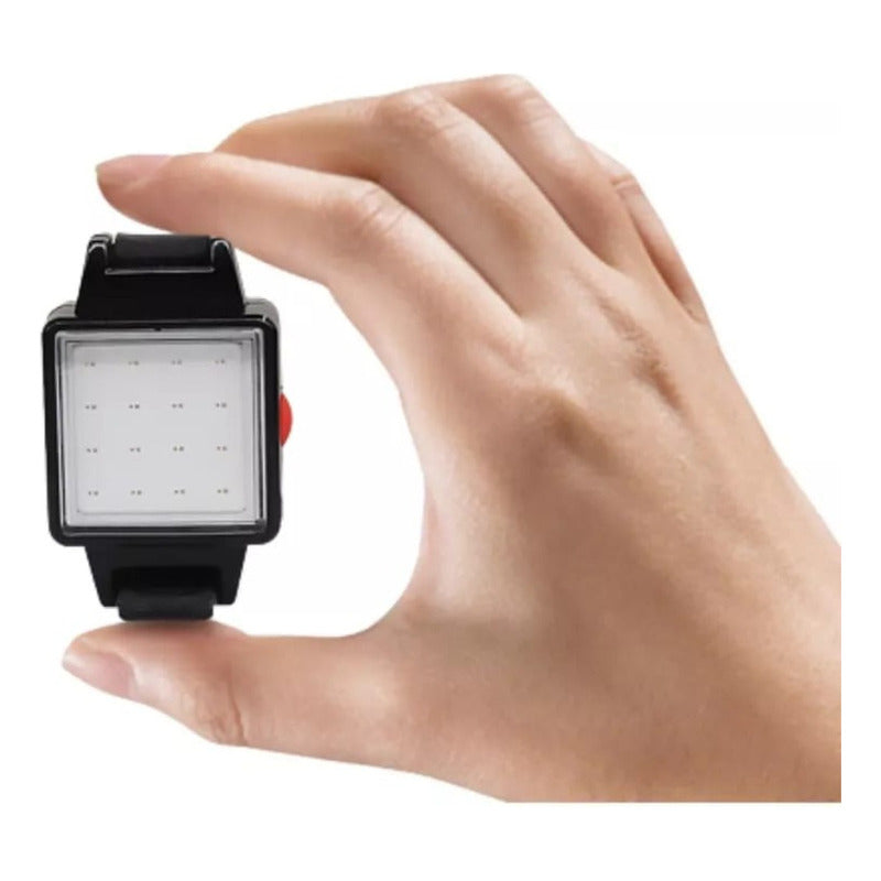 Luz Led Bicicleta Usb Trasera Cuadrada Negro