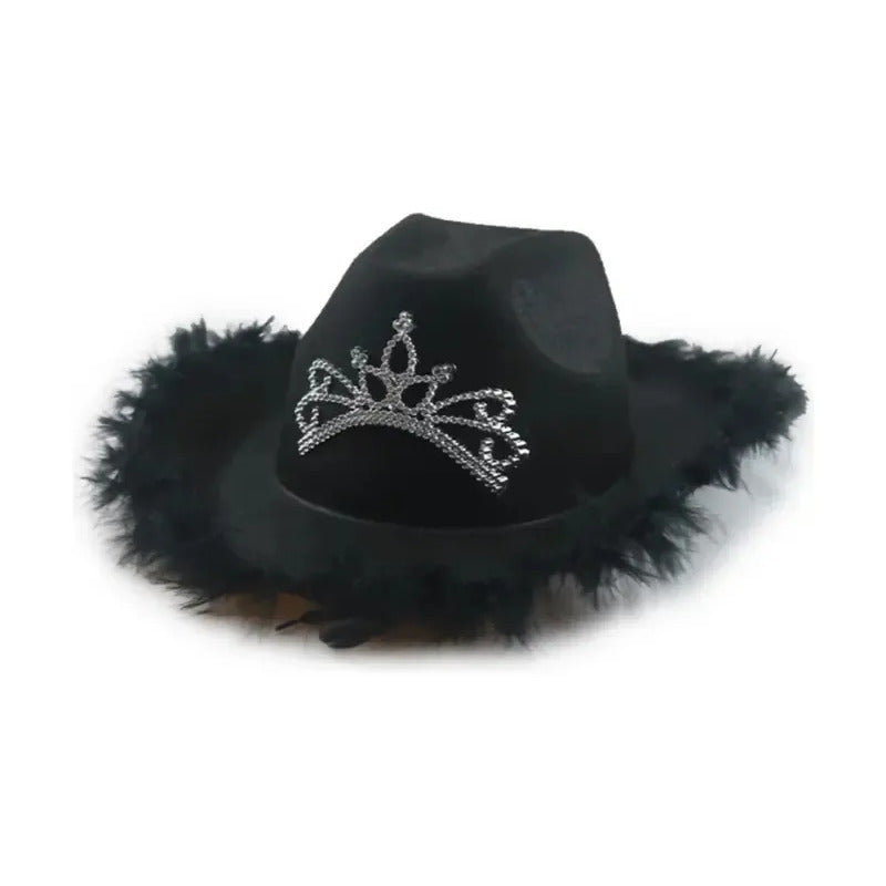 Sombrero Vaquero + Pañaleta Accesorio Concierto Cosplay Color Negro