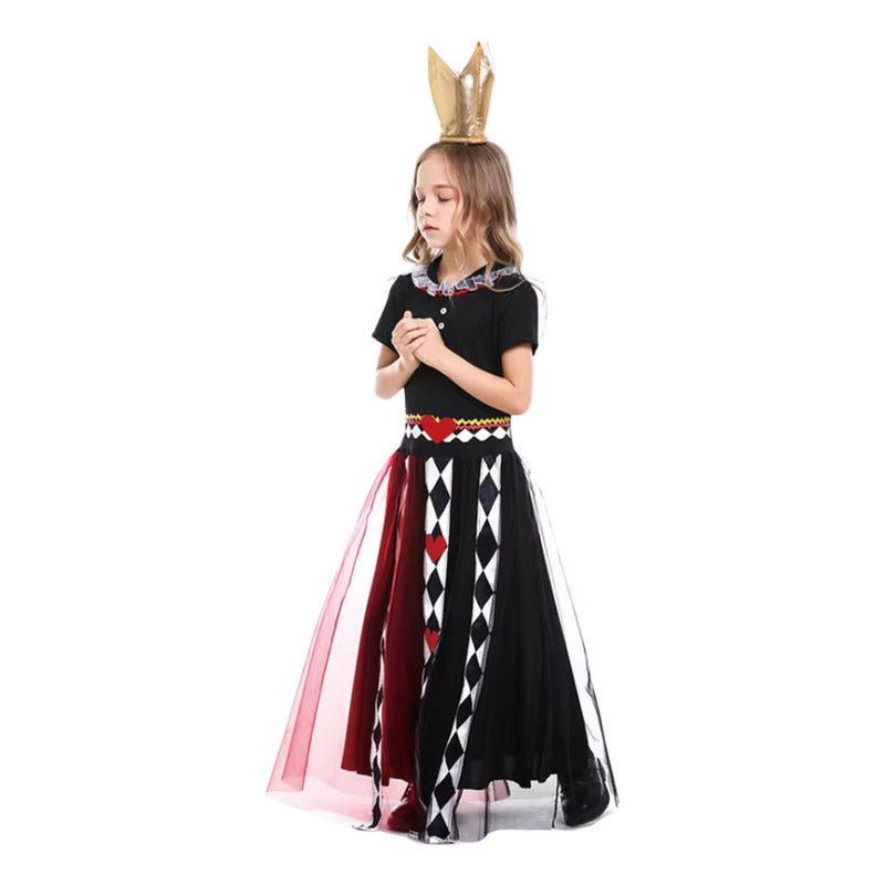 Disfraz Reina De Corazones Cosplay Niña