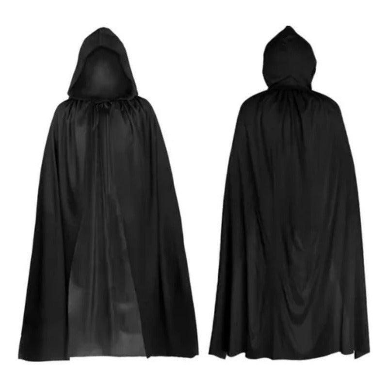 Set Disfraz Peste Negra Capa + Mascara Adulto Halloween Negro-plateado Standar