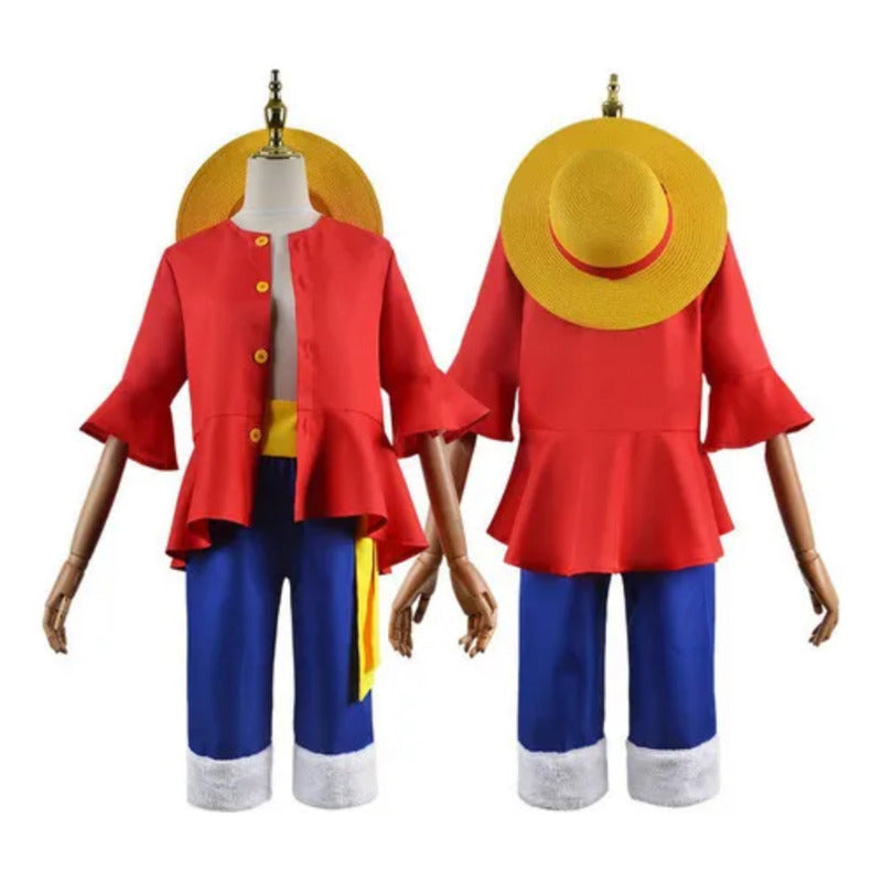 Disfraz De Otaku Halloween Disfraz Cosplay Adulto Anime Monkey De Luffy 10-12 Años