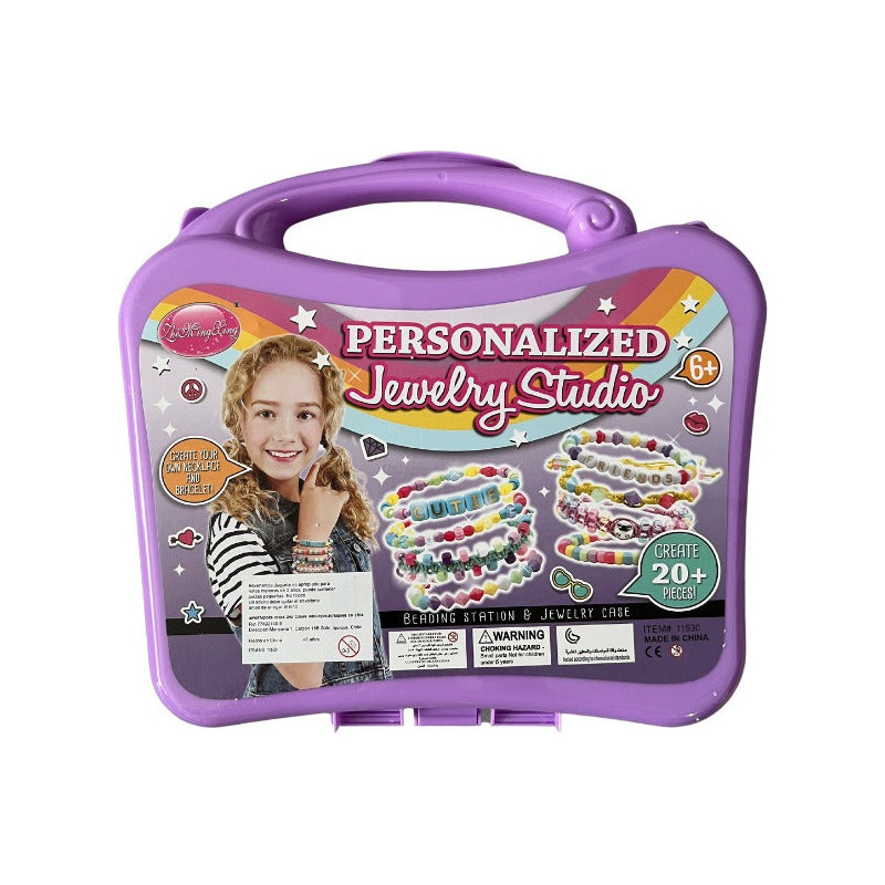 Kit Para Hacer Pulseras Manualidades Juguete Niñas Violeta