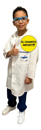 Disfraz De Doctor Delantal + Lentes Para Niños