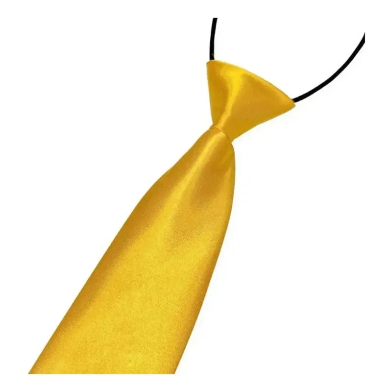 Corbata Lisa Amarilla Para Disfraz Y Cosplay Amarillo 36 Cm