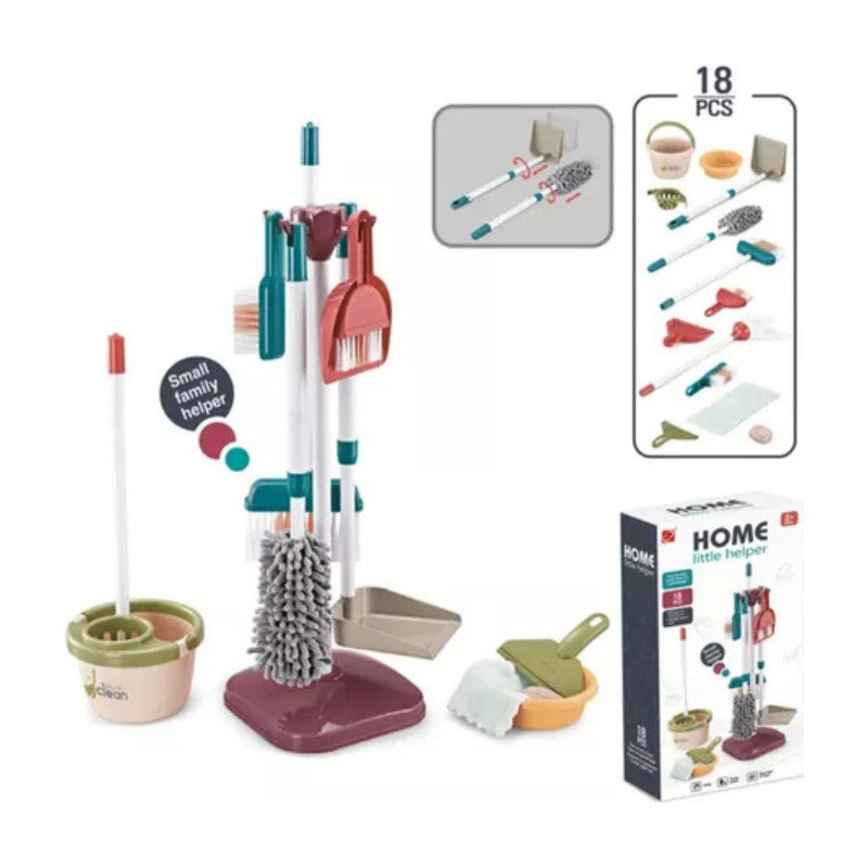 Set Aseo Juguete Didáctico Limpieza 18pcs
