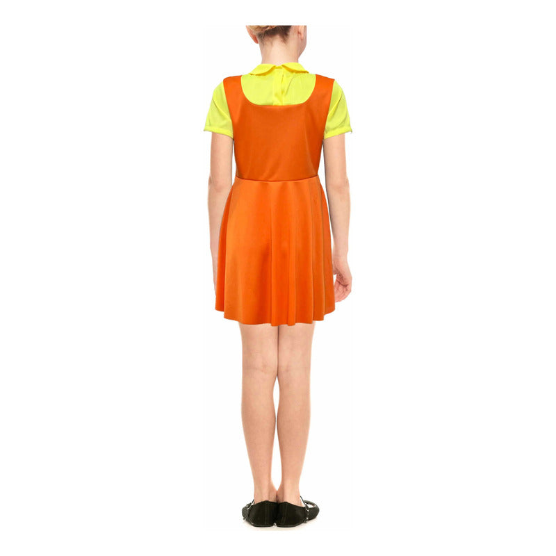 Disfraz Muñeca Juego Calamar Mujer Naranja M