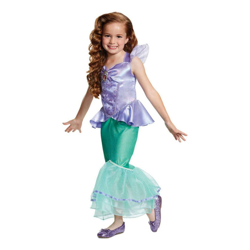 Disfraz De Princesa Ariel Sirenita Original Disney Niñas