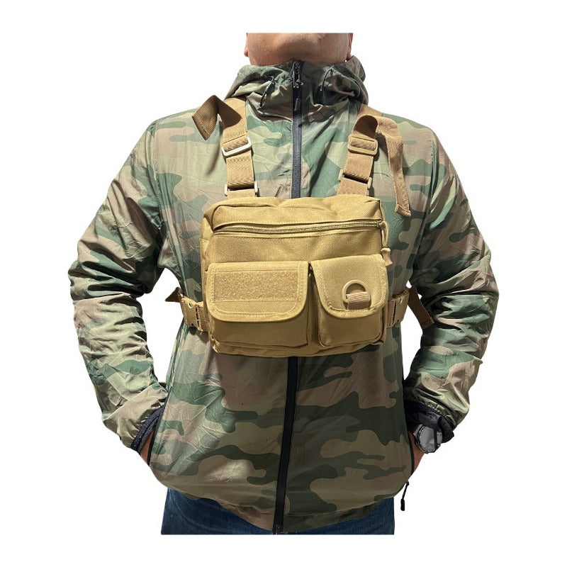 Chaleco Bolso Pecho Porta Radio Tactico Hip Hop Multiuso Cl1