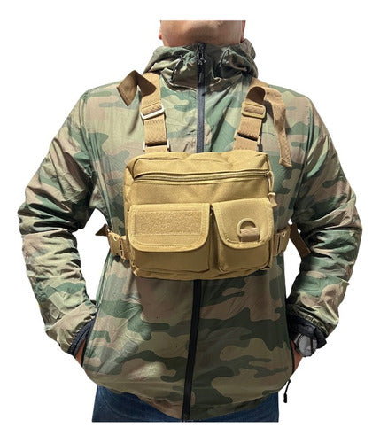 Chaleco Bolso Pecho Porta Radio Tactico Hip Hop Multiuso Cl1