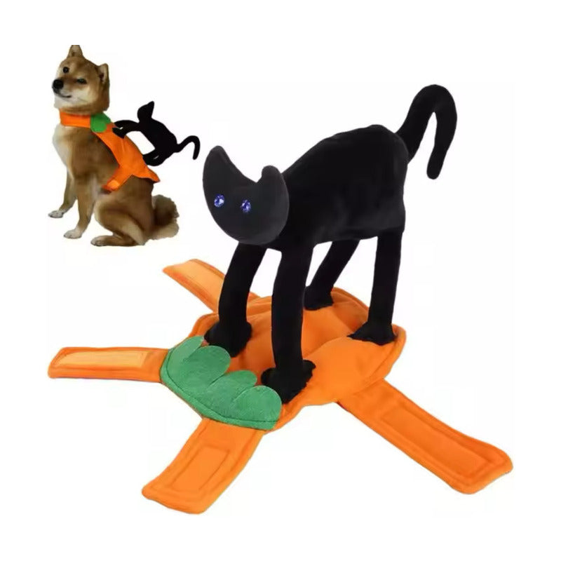 Disfraz Calabaza Con Gatos Negro Para Perro /gatos Halloween