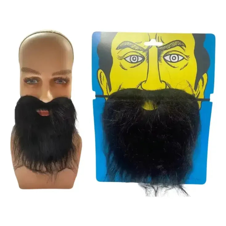 Barba Bigote Falso Accesorio Para Dsiafraz Cosplay Negro
