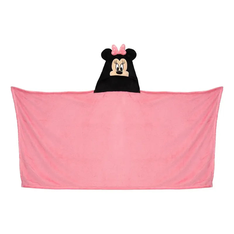 Manta Con Capucha 3d Para Niños Variedad De Diseños Minnie Rosa Claro